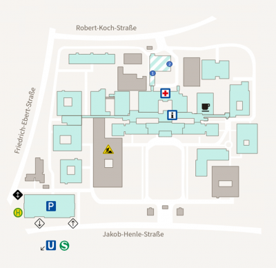 Anfahrtsskizze der Pathologie